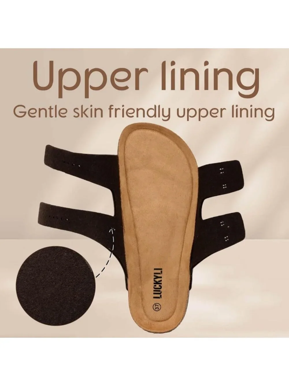Kids Cork Footbed Slide Sandals with Adjustable Straps | Non-Slip Summer